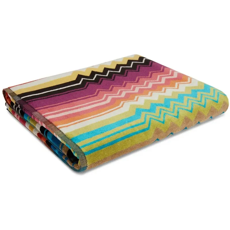 Flerfarget Missoni Home Giacomo badehåndkle med sikksakkmønster