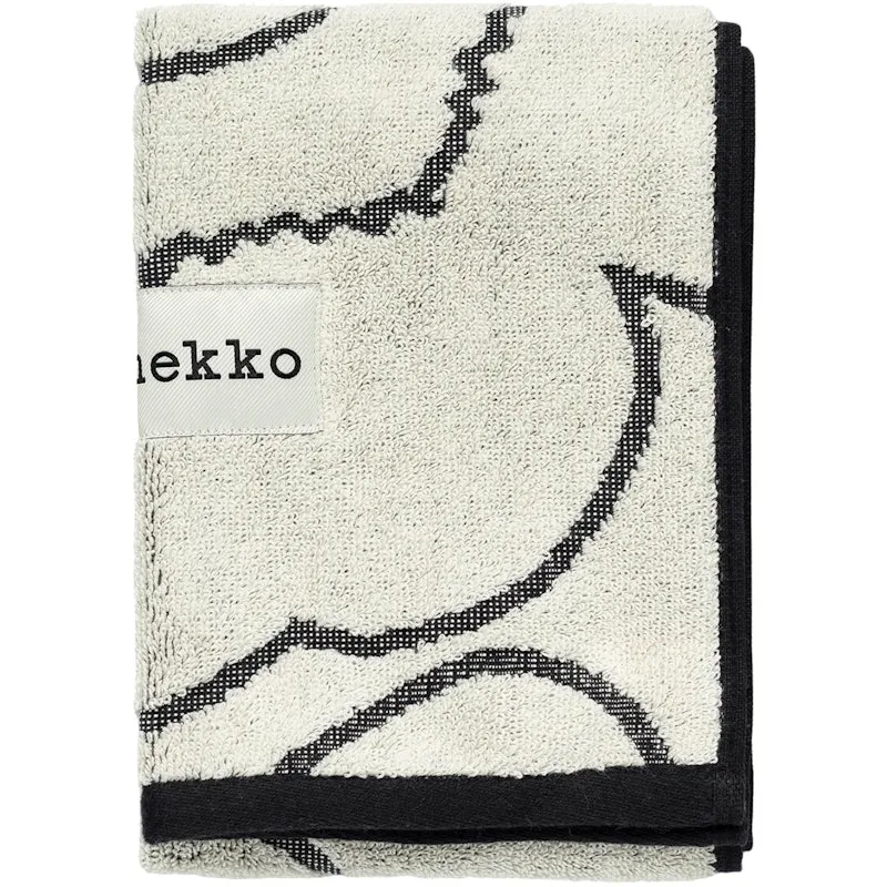 Off-white Marimekko Piirto Unikko gjestehåndkle med mørkt blomstermønster